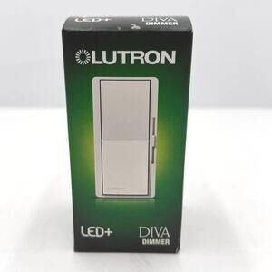 Lutron DVCL-153PR-WH Diva Dimmer Light Switch 120V Single Pole 3-Way LED+ White